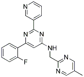 6-(2-FLUOROPHENYL)-N-[(5-METHYLPYRIMIDIN-2-YL)METHYL]-2-PYRIDIN-3-YLPYRIMIDIN-4-AMINE Struktur