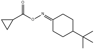 1-(TERT-BUTYL)-4-([(CYCLOPROPYLCARBONYL)OXY]IMINO)CYCLOHEXANE Struktur