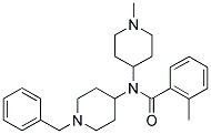 N-(1-BENZYLPIPERIDIN-4-YL)-2-METHYL-N-(1-METHYLPIPERIDIN-4-YL)BENZAMIDE Struktur