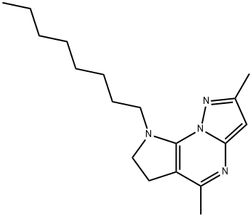 2,5-DIMETHYL-8-OCTYL-7,8-DIHYDRO-6H-PYRAZOLO[1,5-A]PYRROLO[3,2-E]PYRIMIDINE Struktur