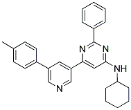 CYCLOHEXYL-[2-PHENYL-6-(5-P-TOLYL-PYRIDIN-3-YL)-PYRIMIDIN-4-YL]-AMINE Struktur