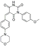 (Z)-1-(4-METHOXYPHENYL)-5-(4-MORPHOLINOBENZYLIDENE)PYRIMIDINE-2,4,6(1H,3H,5H)-TRIONE Struktur