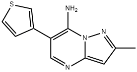 2-METHYL-6-(3-THIENYL)PYRAZOLO[1,5-A]PYRIMIDIN-7-AMINE Struktur