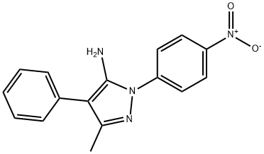 3-METHYL-1-(4-NITROPHENYL)-4-PHENYL-1H-PYRAZOL-5-AMINE Struktur