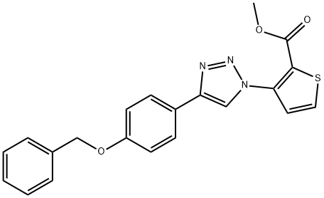 METHYL 3-(4-[4-(BENZYLOXY)PHENYL]-1H-1,2,3-TRIAZOL-1-YL)-2-THIOPHENECARBOXYLATE Struktur