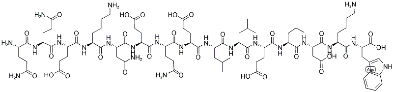 H-GLN-GLN-GLU-LYS-ASN-GLU-GLN-GLU-LEU-LEU-GLU-LEU-ASP-LYS-TRP-OH