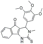 3-METHYL-2-THIOXO-4-(3,4,5-TRIMETHOXYPHENYL)-1,2,3,4-TETRAHYDRO-5H-INDENO[1,2-D]PYRIMIDIN-5-ONE Struktur