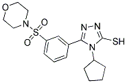 4-CYCLOPENTYL-5-[3-(MORPHOLINE-4-SULFONYL)-PHENYL]-4H-[1,2,4]TRIAZOLE-3-THIOL Struktur