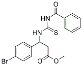 METHYL 3-([(BENZOYLAMINO)CARBOTHIOYL]AMINO)-3-(4-BROMOPHENYL)PROPANOATE Struktur