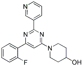 1-[6-(2-FLUOROPHENYL)-2-PYRIDIN-3-YLPYRIMIDIN-4-YL]PIPERIDIN-4-OL Struktur