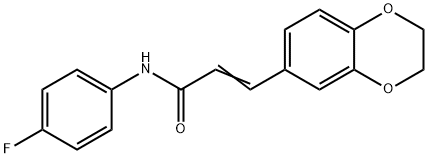 3-(2,3-DIHYDRO-1,4-BENZODIOXIN-6-YL)-N-(4-FLUOROPHENYL)ACRYLAMIDE Struktur