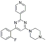 4-(2-FLUOROPHENYL)-6-(4-METHYLPIPERAZIN-1-YL)-2-PYRIDIN-4-YLPYRIMIDINE Struktur