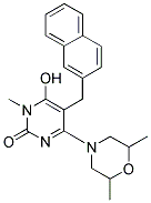 4-(2,6-DIMETHYL-MORPHOLIN-4-YL)-6-HYDROXY-1-METHYL-5-NAPHTHALEN-2-YLMETHYL-1H-PYRIMIDIN-2-ONE Struktur