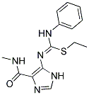 ETHYL N'-{4-[(METHYLAMINO)CARBONYL]-1H-IMIDAZOL-5-YL}-N-PHENYLIMIDOTHIOCARBAMATE Struktur