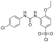 3-[3-(4-CHLORO-PHENYL)-UREIDO]-4-ETHOXY-BENZENE SULFONYL CHLORIDE Struktur