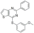 4-[(3-METHOXYPHENYL)SULFANYL]-2-PHENYLTHIENO[3,2-D]PYRIMIDINE Struktur