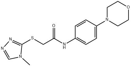 2-[(4-METHYL-4H-1,2,4-TRIAZOL-3-YL)SULFANYL]-N-(4-MORPHOLINOPHENYL)ACETAMIDE Struktur