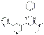 N,N-DIETHYL-2-PHENYL-6-(5-THIEN-2-YLPYRIDIN-3-YL)PYRIMIDIN-4-AMINE Struktur