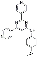 N-(4-METHOXYPHENYL)-2,6-DIPYRIDIN-4-YLPYRIMIDIN-4-AMINE Struktur