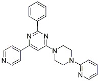 2-PHENYL-4-PYRIDIN-4-YL-6-(4-PYRIDIN-2-YL-PIPERAZIN-1-YL)-PYRIMIDINE Struktur