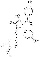 4-(4-BROMOBENZOYL)-1-(3,4-DIMETHOXYPHENETHYL)-3-HYDROXY-5-(4-METHOXYPHENYL)-1H-PYRROL-2(5H)-ONE Struktur