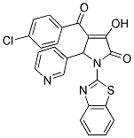 1-(1,3-BENZOTHIAZOL-2-YL)-4-(4-CHLOROBENZOYL)-3-HYDROXY-5-PYRIDIN-3-YL-1,5-DIHYDRO-2H-PYRROL-2-ONE Struktur