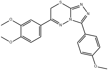 6-(3,4-DIMETHOXYPHENYL)-3-(4-METHOXYPHENYL)-7H-[1,2,4]TRIAZOLO[3,4-B][1,3,4]THIADIAZINE Struktur