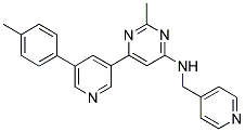 2-METHYL-6-[5-(4-METHYLPHENYL)PYRIDIN-3-YL]-N-(PYRIDIN-4-YLMETHYL)PYRIMIDIN-4-AMINE Struktur