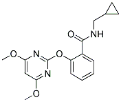 N-(CYCLOPROPYLMETHYL)-2-[(4,6-DIMETHOXYPYRIMIDIN-2-YL)OXY]BENZAMIDE Struktur