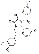 4-(4-BROMOBENZOYL)-1-(3,4-DIMETHOXYPHENETHYL)-3-HYDROXY-5-(3-METHOXYPHENYL)-1H-PYRROL-2(5H)-ONE Struktur