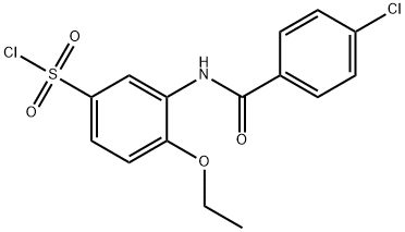 3-(4-CHLORO-BENZOYLAMINO)-4-ETHOXY-BENZENESULFONYL CHLORIDE Struktur