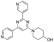 1-(2-PYRIDIN-3-YL-6-PYRIDIN-4-YLPYRIMIDIN-4-YL)PIPERIDIN-4-OL Struktur