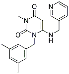 1-(3,5-DIMETHYLBENZYL)-3-METHYL-6-[(PYRIDIN-3-YLMETHYL)AMINO]PYRIMIDINE-2,4(1H,3H)-DIONE Struktur