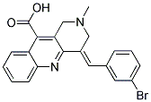 4-(3-BROMO-BENZYLIDENE)-2-METHYL-1,2,3,4-TETRAHYDRO-BENZO[B][1,6]NAPHTHYRIDINE-10-CARBOXYLIC ACID Struktur