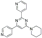 4-PIPERIDIN-1-YL-2-PYRIDIN-3-YL-6-PYRIDIN-4-YLPYRIMIDINE Struktur