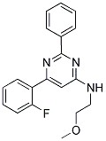 6-(2-FLUOROPHENYL)-N-(2-METHOXYETHYL)-2-PHENYLPYRIMIDIN-4-AMINE Struktur