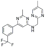 2-METHYL-N-[(5-METHYLPYRIMIDIN-2-YL)METHYL]-6-[3-(TRIFLUOROMETHYL)PHENYL]PYRIMIDIN-4-AMINE Struktur