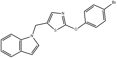 1-([2-(4-BROMOPHENOXY)-1,3-THIAZOL-5-YL]METHYL)-1H-INDOLE Struktur