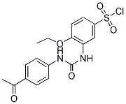 3-[3-(4-ACETYL-PHENYL)-UREIDO]-4-ETHOXY-BENZENE SULFONYL CHLORIDE Struktur