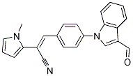 (Z)-3-[4-(3-FORMYL-1H-INDOL-1-YL)PHENYL]-2-(1-METHYL-1H-PYRROL-2-YL)-2-PROPENENITRILE Struktur