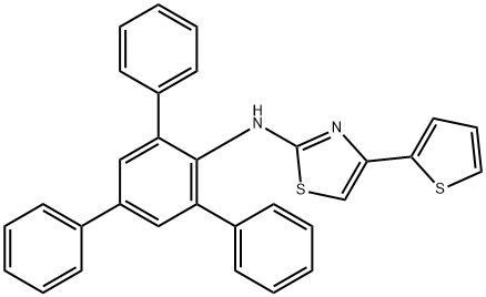 2-N-((2,4,6-TRIPHENYL)PHENYL)AMINO-4-(2-THIENYL)THIAZOLE Struktur