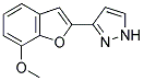 3-(7-METHOXY-1-BENZOFURAN-2-YL)-1H-PYRAZOLE Struktur