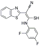 2-BENZOTHIAZOL-2-YL-3-(2,4-DIFLUORO-PHENYLAMINO)-3-MERCAPTO-ACRYLONITRILE Struktur