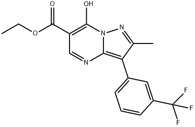 ETHYL 7-HYDROXY-2-METHYL-3-[3-(TRIFLUOROMETHYL)PHENYL]PYRAZOLO[1,5-A]PYRIMIDINE-6-CARBOXYLATE Struktur