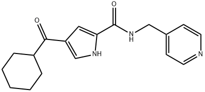 4-(CYCLOHEXYLCARBONYL)-N-(4-PYRIDINYLMETHYL)-1H-PYRROLE-2-CARBOXAMIDE Struktur