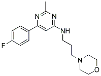 6-(4-FLUOROPHENYL)-2-METHYL-N-(3-MORPHOLIN-4-YLPROPYL)PYRIMIDIN-4-AMINE Struktur