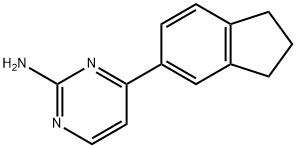 4-(2,3-DIHYDRO-1H-INDEN-5-YL)-2-PYRIMIDINAMINE Struktur