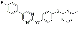 2-[(4-([5-(4-FLUOROPHENYL)PYRIMIDIN-2-YL]OXY)PHENYL)THIO]-4,6-DIMETHYLPYRIMIDINE