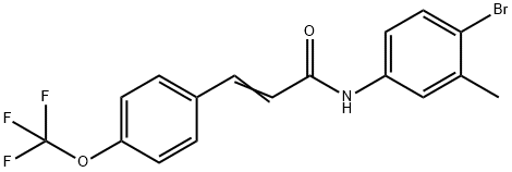 N-(4-BROMO-3-METHYLPHENYL)-3-[4-(TRIFLUOROMETHOXY)PHENYL]ACRYLAMIDE Struktur