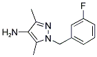 1-(3-FLUORO-BENZYL)-3,5-DIMETHYL-1H-PYRAZOL-4-YLAMINE Struktur